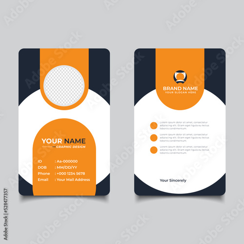 Modern and Clean Business id Card Template Design