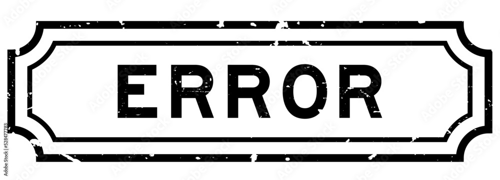 Grunge black error word rubber seal stamp on white background Grunge black error word rubber seal stamp on white background