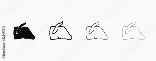 Cow vector icon. Cow head vector