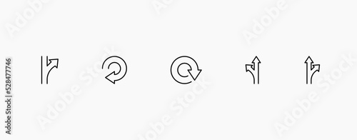 Arrow set. Linear arrows for navigation
