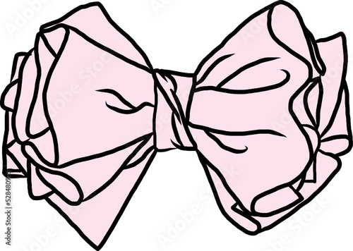 ribbon vector image sticker for diary, bullet journal