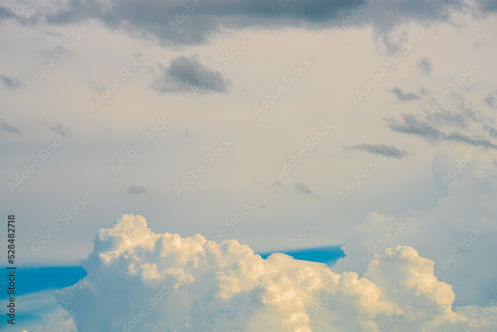 Fototapeta premium Blue sky with white clouds. on a clear day