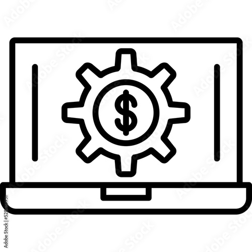 Laptop Money Icon