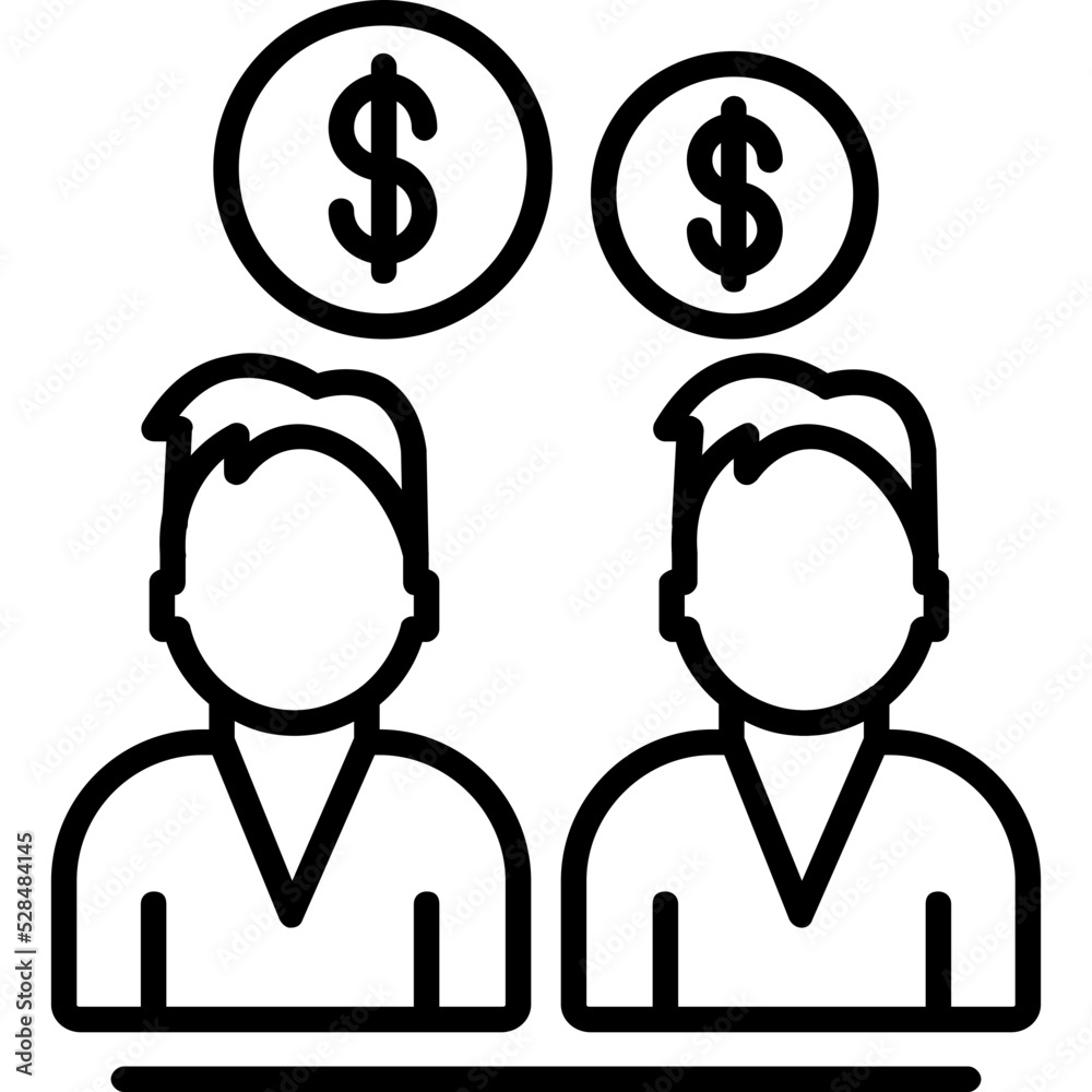 Fototapeta premium Seo Team Money Icon