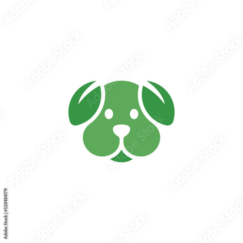 Nature Dog Leaves Ear Logo