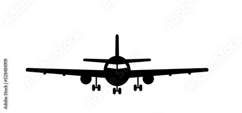 landing or soaring air plane line path. Take Off airplane, flight route with start point. Vector aircraft sign. Location pointer. Tracking, vacation, holliday. Travel, tourism. Landing strip. Runway