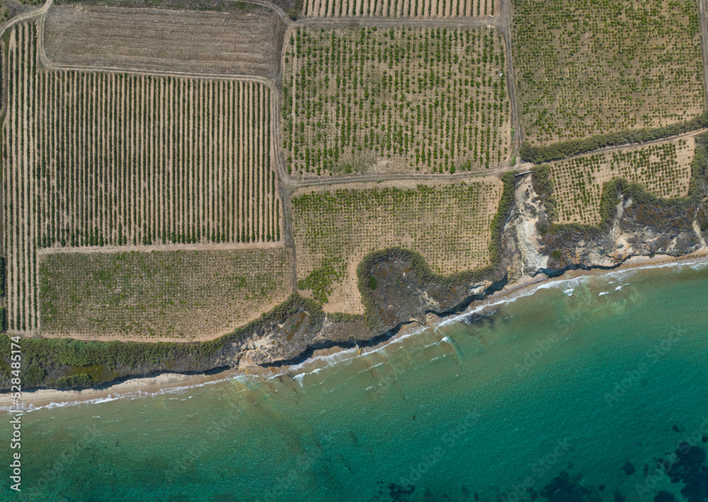 Bozcaada Vineyards Drone Photo, Bozcaada Island Canakkale, Turkey Stock ...