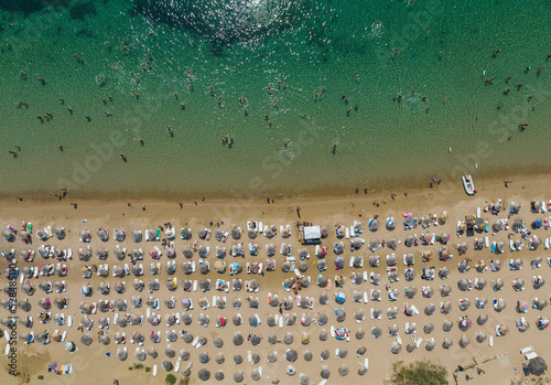 Ayazma Beach Drone Photo, Bozcaada Island, Canakkale Turkey photo