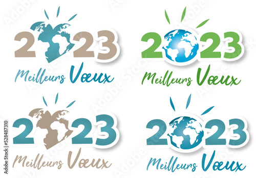 Carte de vœux 2023, environnement et climat, aimer notre planète terre