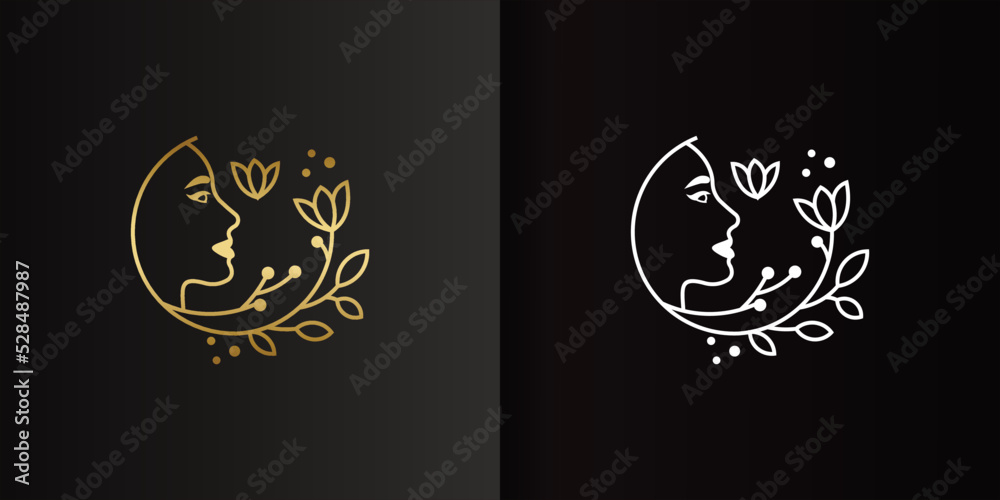 luxury logo for beauty and salon treatment
