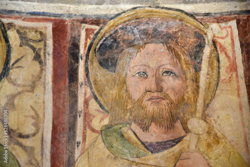 Wallpaper Mural Fresque de saint de l'église Saint-Pantaleon de Gavignano, Corse Torontodigital.ca