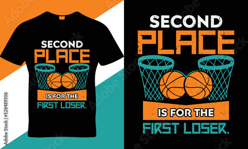 Billede på lærred Basketball quote typography t-shirt design template vector
