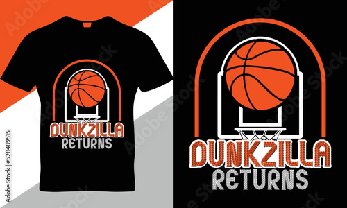 Basketball quote typography t-shirt design template vector