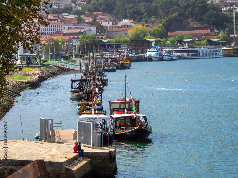 fishing boats in the Rio Douro