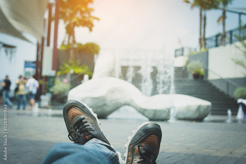 Obraz premium Classic sneakers on the floor