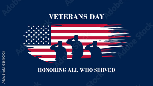 veterans day background with army silhouette