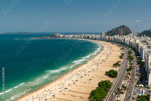 Fototapeta Naklejka Na Ścianę i Meble -  Rio de Janeiro, Brazil. Copacabana Beach on September 03, 2022.
