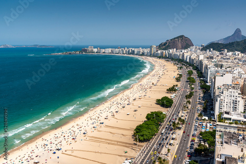 Rio de Janeiro, Brazil. Copacabana Beach on September 03, 2022. photo