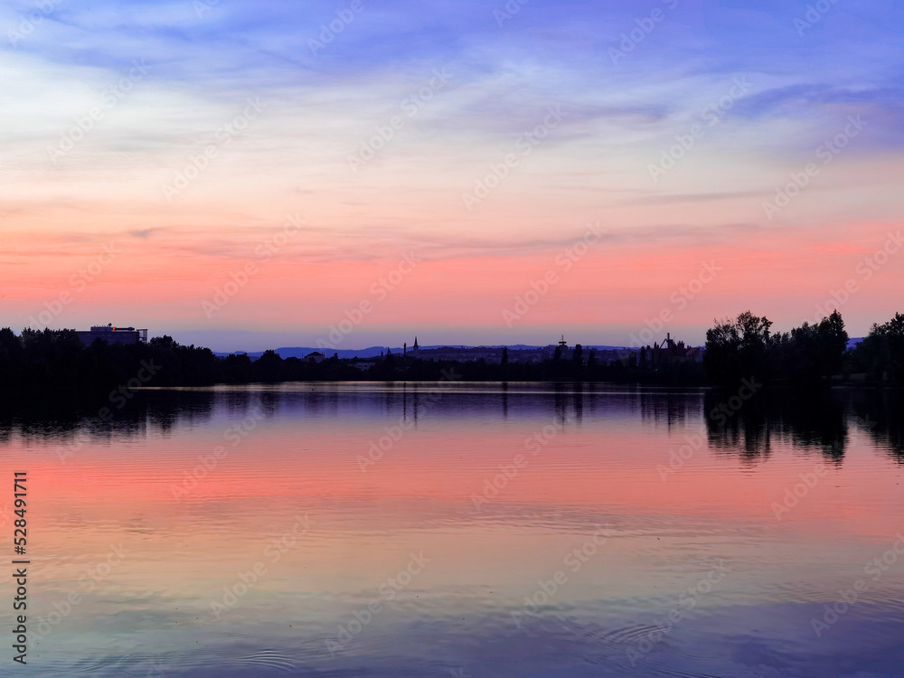 sunset over the lake near Nordhausen