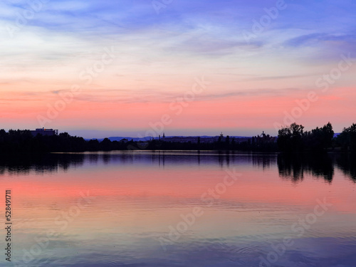 sunset over the lake near Nordhausen