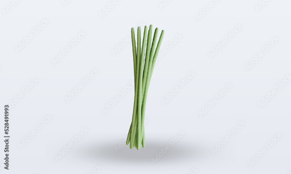 3d Vegetable drumstick rendering front view 3d Vegetable drumstick rendering front view