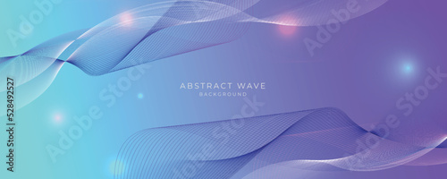 Abstract wave lines pattern dynamic colorful light flowing isolated illustration design element in concept of music technology modern