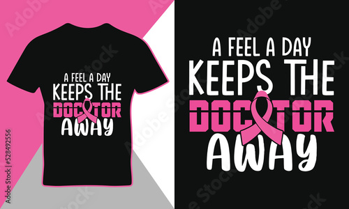 Breast Cancer Awareness quote typography t-shirt design template vector