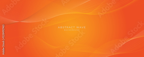 orange and yellow abstract background with flowing particles waves concept vector illustration