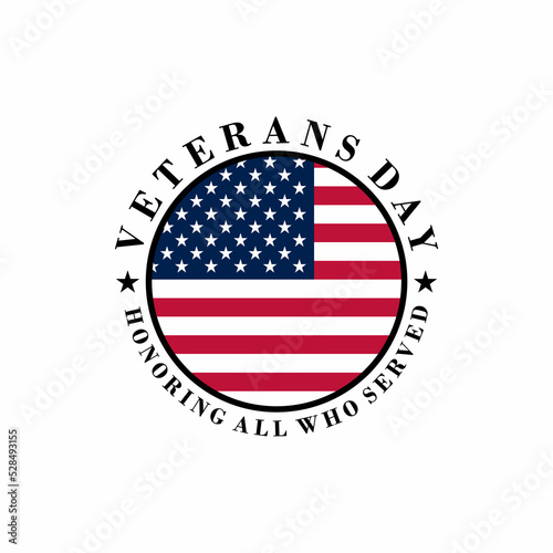 Veterans Day Badge Vector Design