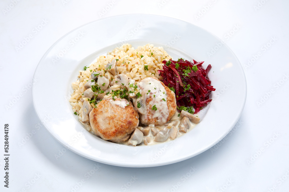 meatballs with barley and salad meatballs with barley and salad