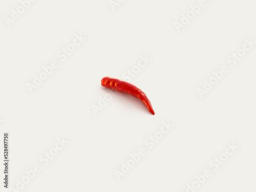 Chili pepper isolated on a white background. Chili hot pepper clipping path
