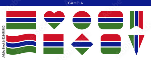 Free Download Gambia flag set. Vector illustration isolated on white background - GFXLoad