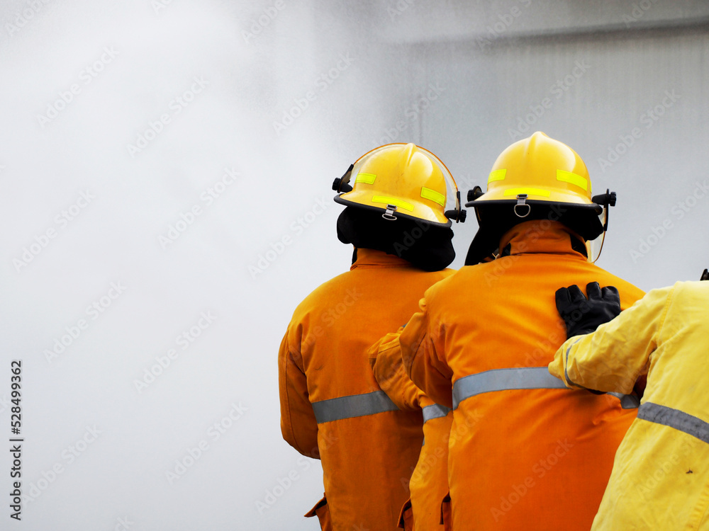 Fototapeta premium Fire departments and emergency response teams will conduct disaster preparedness drills