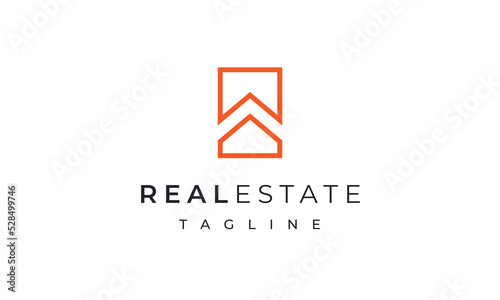 Simple Real Estate House Construction Logo Template 