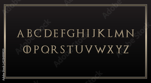 Medieval Fantasy Alphabet, Ancient Lettering, Letters ready for logo, poster, flyer and graphic projects photo