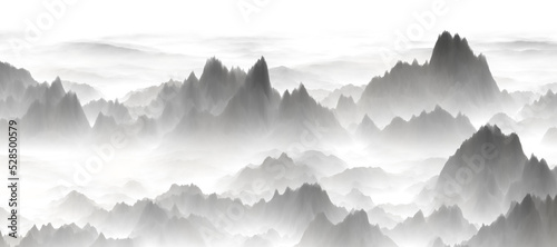 misty mountain landscape