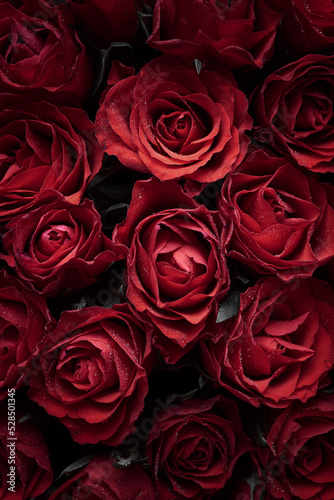 Red roses background