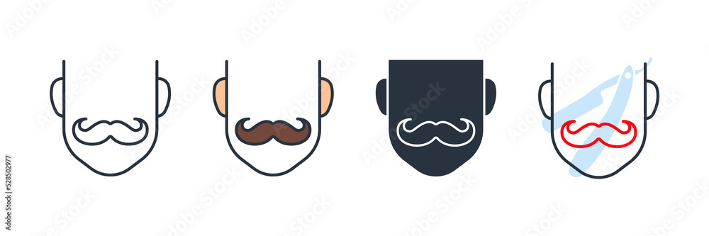 mustache icon logo vector illustration. mustache symbol template for graphic and web design collection mustache icon logo vector illustration. mustache symbol template for graphic and web design collection