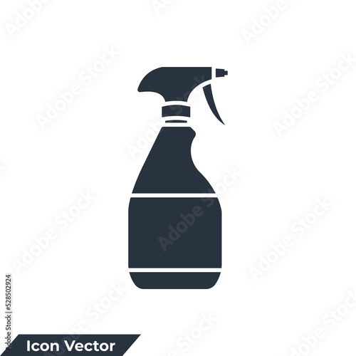 Spray bottle icon logo vector illustration. Spray bottle symbol template for graphic and web design collection