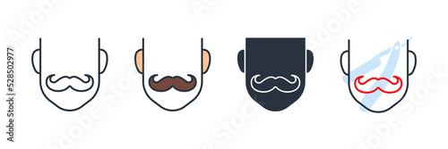 mustache icon logo vector illustration. mustache symbol template for graphic and web design collection