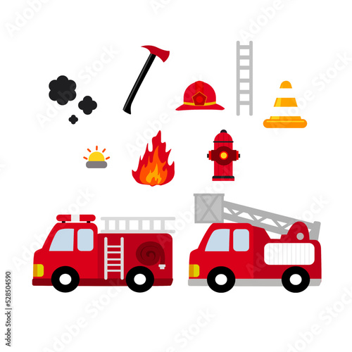 fire truck ,firefighter, Equipment collection