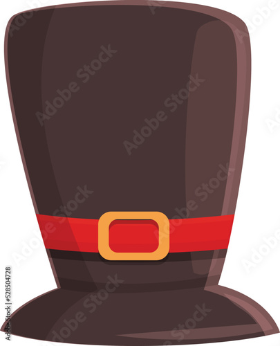 Elf top hat icon cartoon vector. Santa xmas. Costume party