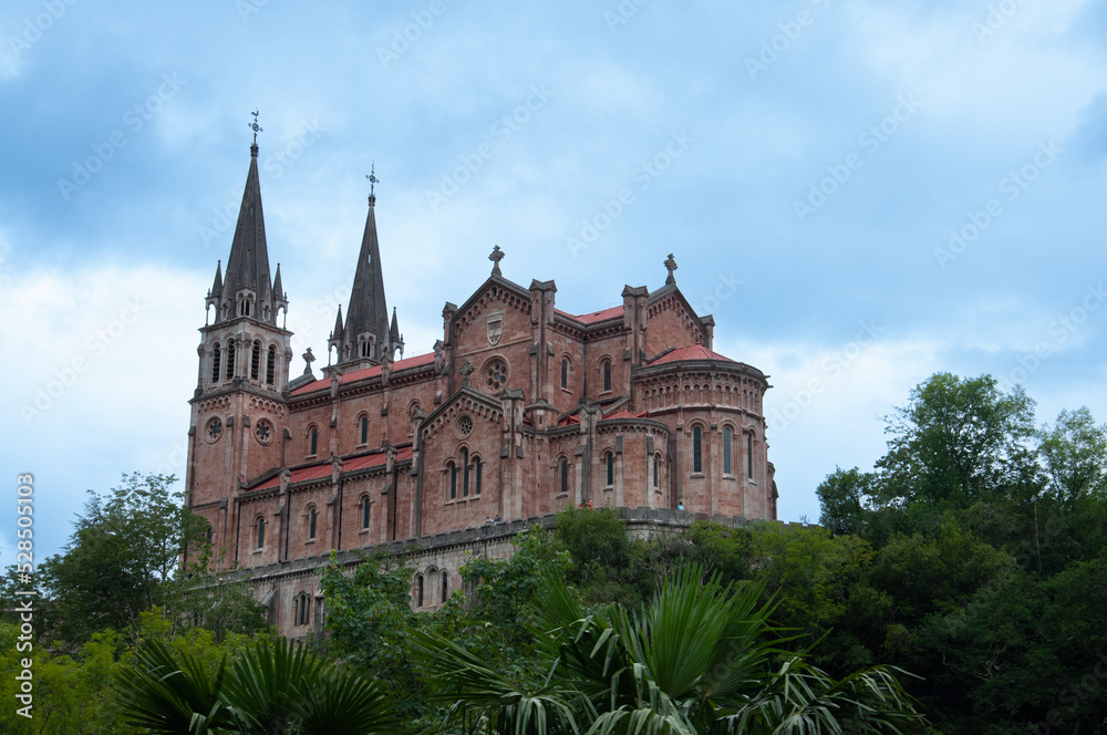 Basilica of Our Lady of Battles, Covadonga, Asturias, Spain. Basilica of Our Lady of Battles, Covadonga, Asturias, Spain.