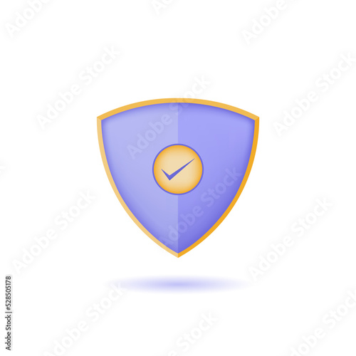 Shield check mark icon. 3d vector illustration. Security, guaranteed icon. Free Download Shield check mark icon. 3d vector illustration. Security, guaranteed icon. - GFXLoad