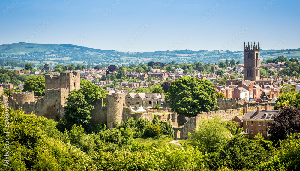 The historic market town of Ludlow, Shropshire, England. 
