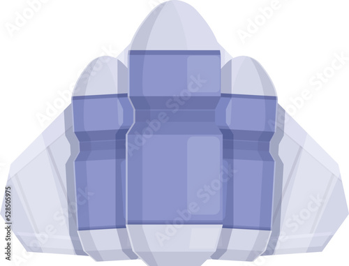 Jetpack plane icon cartoon vector. Rocket jet. Fire efficient