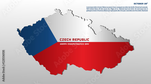 Independence Day of Czech Republic Vector Illustration, celebrate day background
