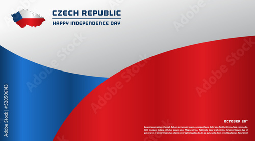 Independence Day of Czech Republic Vector Illustration, celebrate day background