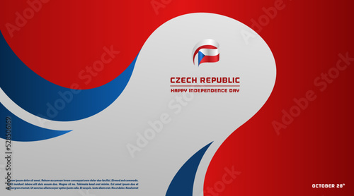 Independence Day of Czech Republic Vector Illustration, celebrate day background