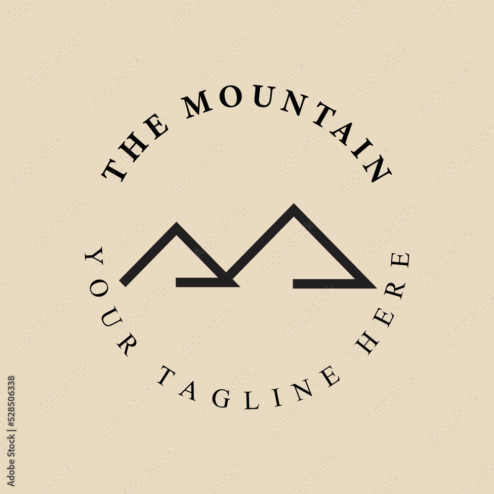 mountain line art logo, icon and symbol, vector illustration design mountain line art logo, icon and symbol, vector illustration design